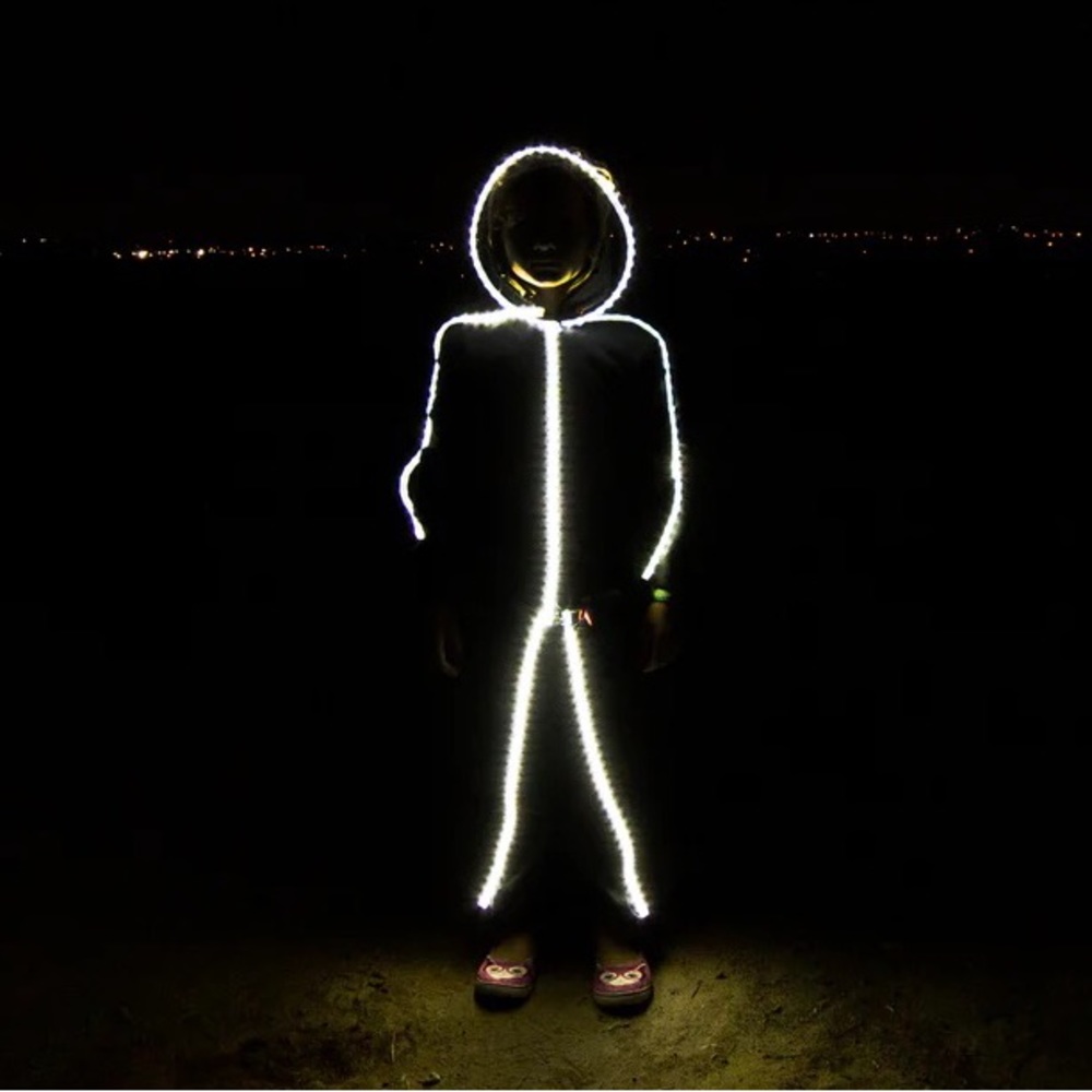 Kids LED Stickman Halloween Costume